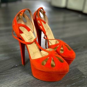 Louboutin Amyada T Strap Platform Heels